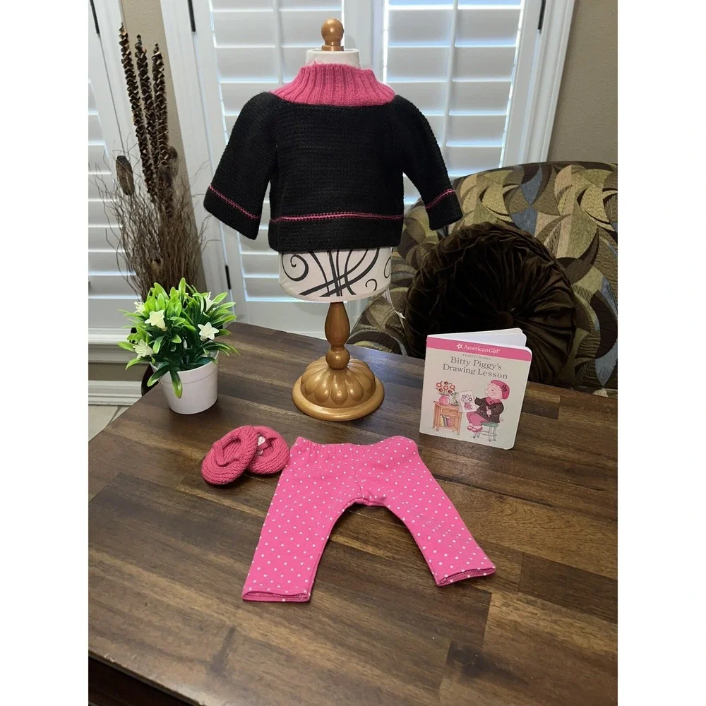 American Girl Bitty Baby Rosy Rosy‎ Sweater Outfit with Hat Pants Shoes